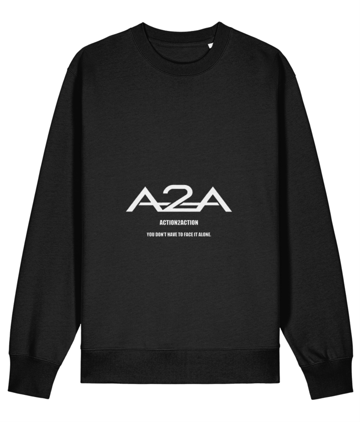 Previous supplier design: Action2Action Original Crewneck in Black. New branding is not shown.