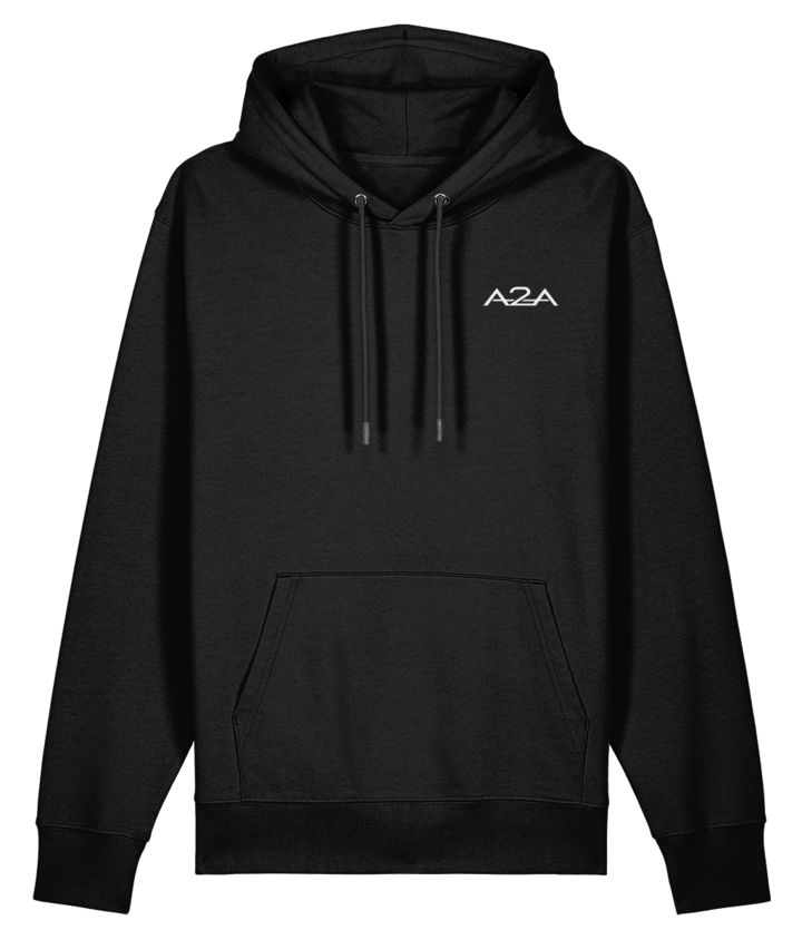 Previous supplier design: A2A Everyday Hoodie in Black. New branding is not shown.