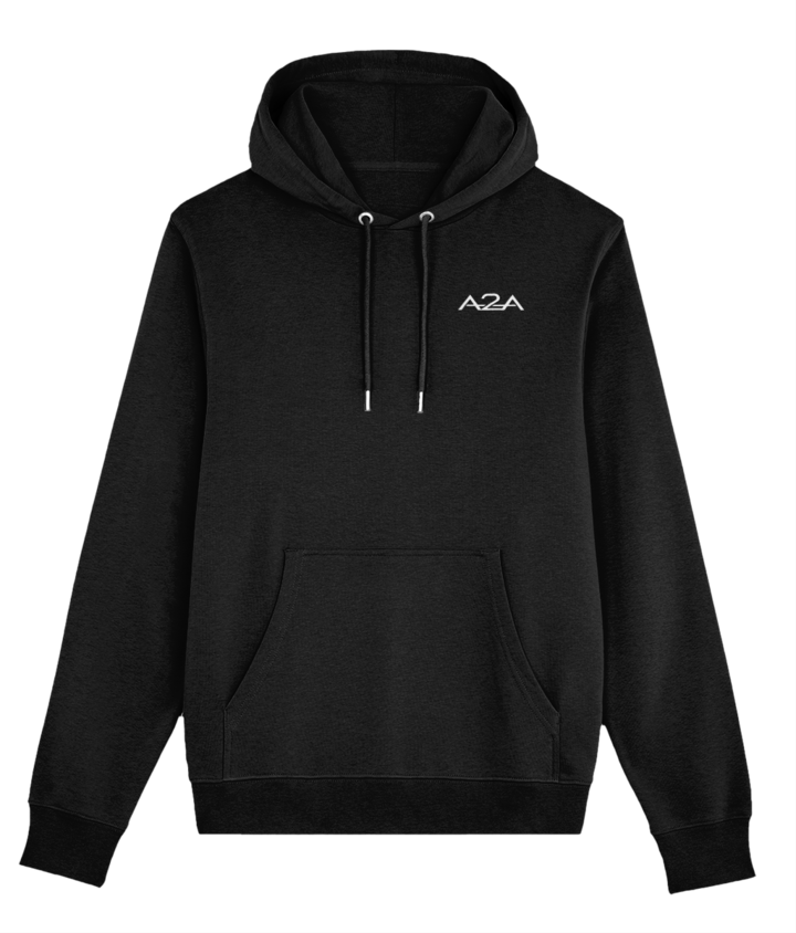 Previous supplier design: A2A French Terry Hoodie in Black. New branding is not shown.